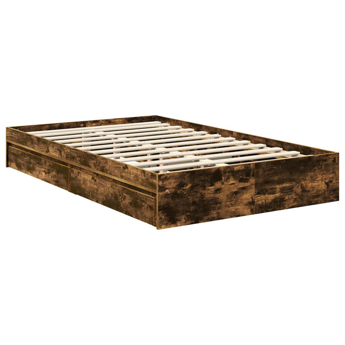 Cadru de pat Manual Stejar fumuriu 100 x 200 cm Lemn compozit - WALTI WALTI