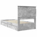 Cadru de pat cu sertar Gri din beton 90 x 190 cm Lemn compozit - WALTI WALTI