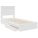 Cadru de pat cu sertar Manual Alb 75 x 190 cm Lemn compozit - WALTI WALTI