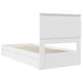 Cadru de pat cu sertar Manual Alb 75 x 190 cm Lemn compozit - WALTI WALTI