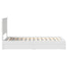 Cadru de pat cu sertar Manual Alb 75 x 190 cm Lemn compozit - WALTI WALTI