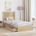 Cadru de pat cu sertar Stejar Sonoma 75 x 190 cm Lemn compozit - WALTI WALTI
