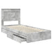 Cadru de pat cu sertar Gri din beton 75 x 190 cm Lemn compozit - WALTI WALTI