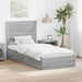 Cadru de pat cu sertar Gri Sonoma 75 x 190 cm Lemn compozit - WALTI WALTI