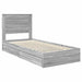 Cadru de pat cu sertar Gri Sonoma 75 x 190 cm Lemn compozit - WALTI WALTI