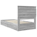 Cadru de pat cu sertar Gri Sonoma 75 x 190 cm Lemn compozit - WALTI WALTI