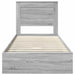 Cadru de pat cu sertar Gri Sonoma 75 x 190 cm Lemn compozit - WALTI WALTI