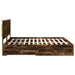 Cadru de pat cu sertar cu headboard cu depozitare Lemn compozit - WALTI WALTI