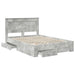 Cadru de pat cu sertar cu headboard cu depozitare Lemn compozit - WALTI WALTI