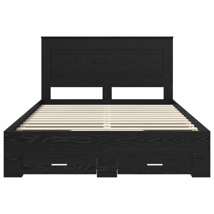 Cadru de pat cu sertar cu headboard cu depozitare Lemn compozit - WALTI WALTI