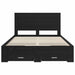 Cadru de pat cu sertar cu headboard cu depozitare Lemn compozit - WALTI WALTI