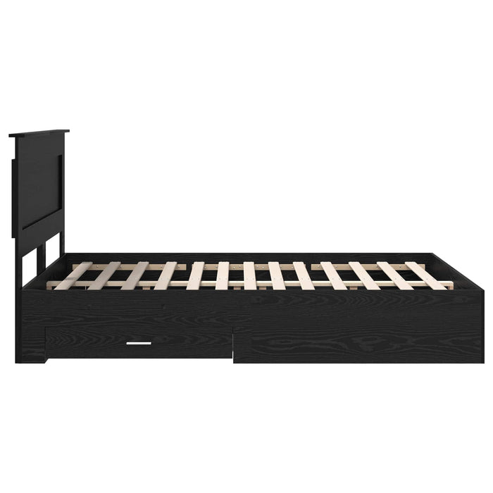 Cadru de pat cu sertar cu headboard cu depozitare Lemn compozit - WALTI WALTI