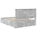 Cadru de pat cu sertar cu headboard cu depozitare Lemn compozit - WALTI WALTI