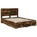 Cadru de pat cu sertar cu headboard cu depozitare Lemn compozit - WALTI WALTI