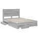 Cadru de pat cu sertar cu headboard cu depozitare Lemn compozit - WALTI WALTI