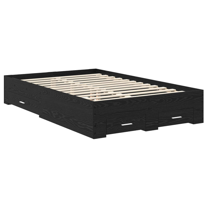 Cadru de pat cu sertar cu headboard cu depozitare Lemn compozit - WALTI WALTI