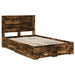 Cadru de pat cu sertar cu headboard cu depozitare Lemn compozit - WALTI WALTI