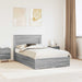Cadru de pat cu sertar cu headboard cu depozitare Lemn compozit - WALTI WALTI