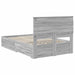 Cadru de pat cu sertar cu headboard cu depozitare Lemn compozit - WALTI WALTI