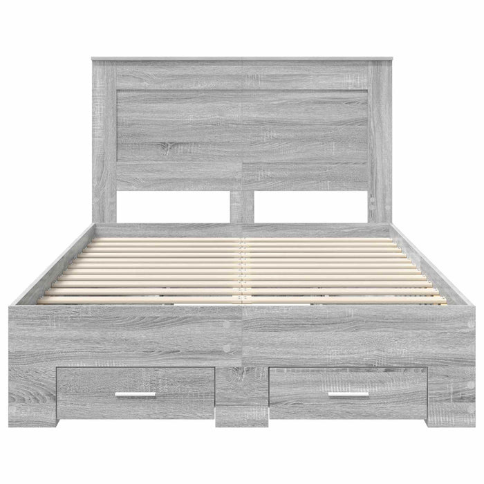 Cadru de pat cu sertar cu headboard cu depozitare Lemn compozit - WALTI WALTI
