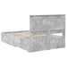 Cadru de pat cu sertar cu headboard cu depozitare Lemn compozit - WALTI WALTI