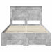 Cadru de pat cu sertar cu headboard cu depozitare Lemn compozit - WALTI WALTI