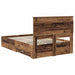 Cadru de pat cu sertar cu headboard cu depozitare Lemn compozit - WALTI WALTI