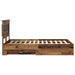 Cadru de pat cu sertar cu headboard cu depozitare Lemn compozit - WALTI WALTI