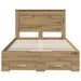 Cadru de pat cu sertar cu headboard cu depozitare Lemn compozit - WALTI WALTI