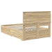 Cadru de pat cu sertar cu headboard cu depozitare Lemn compozit - WALTI WALTI