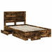 Cadru de pat cu sertar cu headboard cu depozitare Lemn compozit - WALTI WALTI