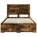 Cadru de pat cu sertar cu headboard cu depozitare Lemn compozit - WALTI WALTI