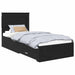 Cadru de pat cu sertar cu headboard cu depozitare Lemn compozit - WALTI WALTI