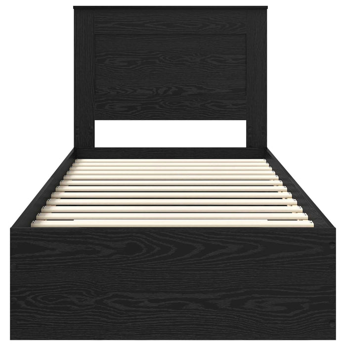Cadru de pat cu sertar cu headboard cu depozitare Lemn compozit - WALTI WALTI