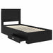 Cadru de pat cu sertar cu headboard cu depozitare Lemn compozit - WALTI WALTI