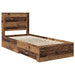 Cadru de pat cu sertar cu headboard cu depozitare Lemn compozit - WALTI WALTI