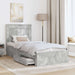 Cadru de pat cu sertar cu headboard cu depozitare Lemn compozit - WALTI WALTI