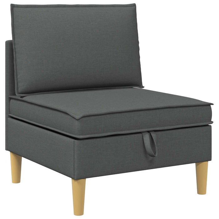 Set de canapea modulară cu spațiu de stocare 5 pcs Gri închis WALTI