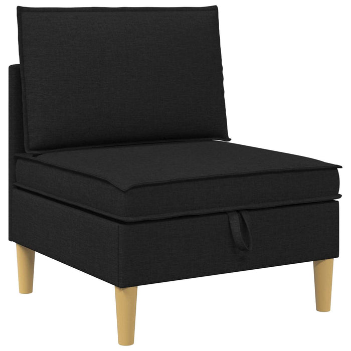 Set de canapea modulară cu spațiu de stocare 4 pcs Negru WALTI