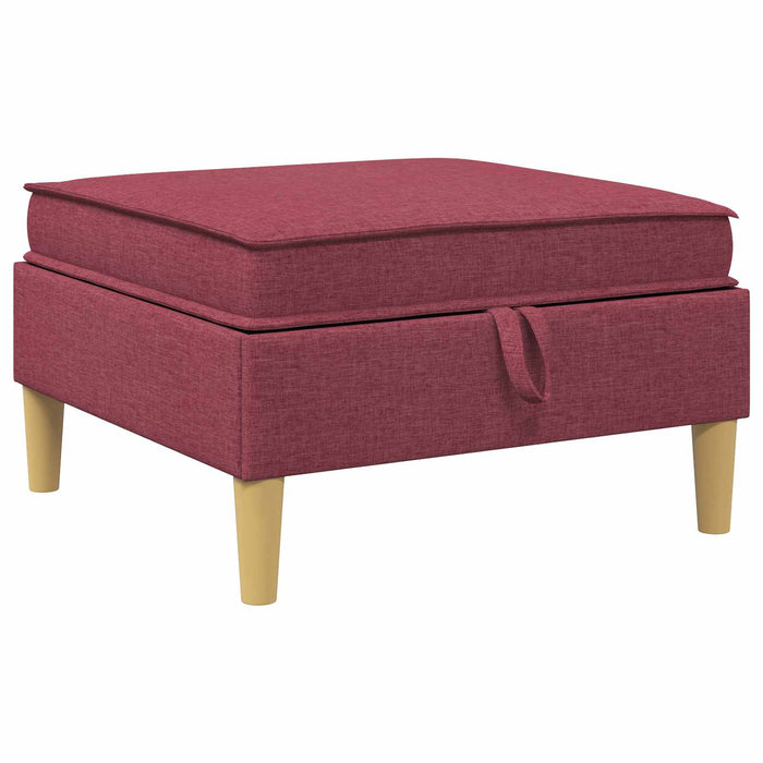 Set de canapea modulară cu spațiu de stocare 6 pcs Roșu Vin WALTI