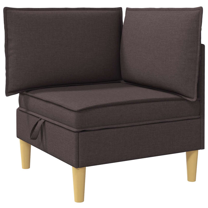 Set de canapea modulară cu spațiu de stocare 5 pcs Maro închis WALTI
