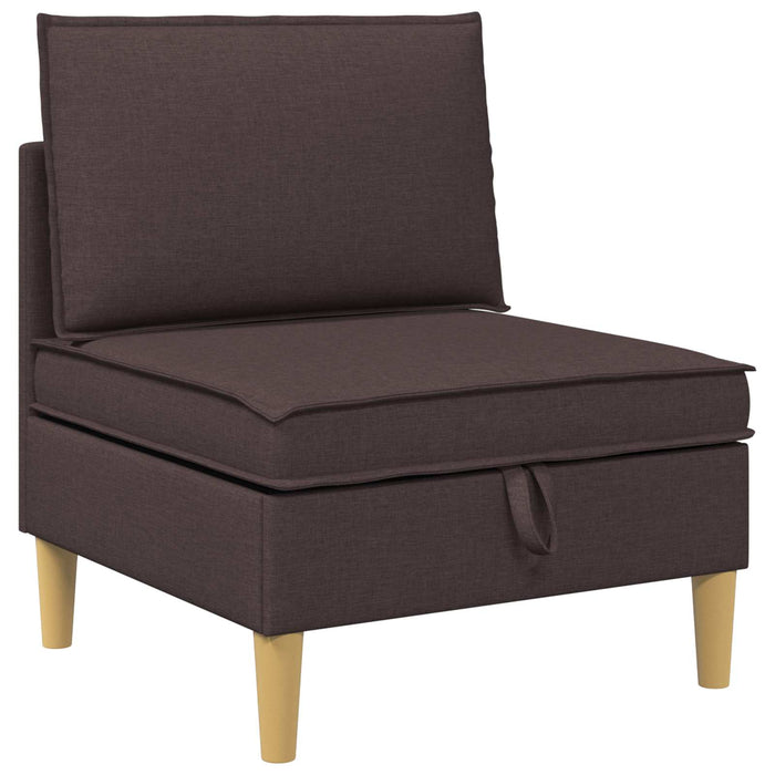 Set de canapea modulară cu spațiu de stocare 6 pcs Maro închis WALTI