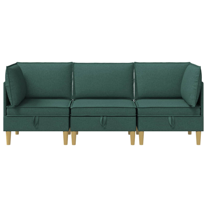 Set de canapea modulară cu spațiu de stocare 3 pcs Verde închis WALTI