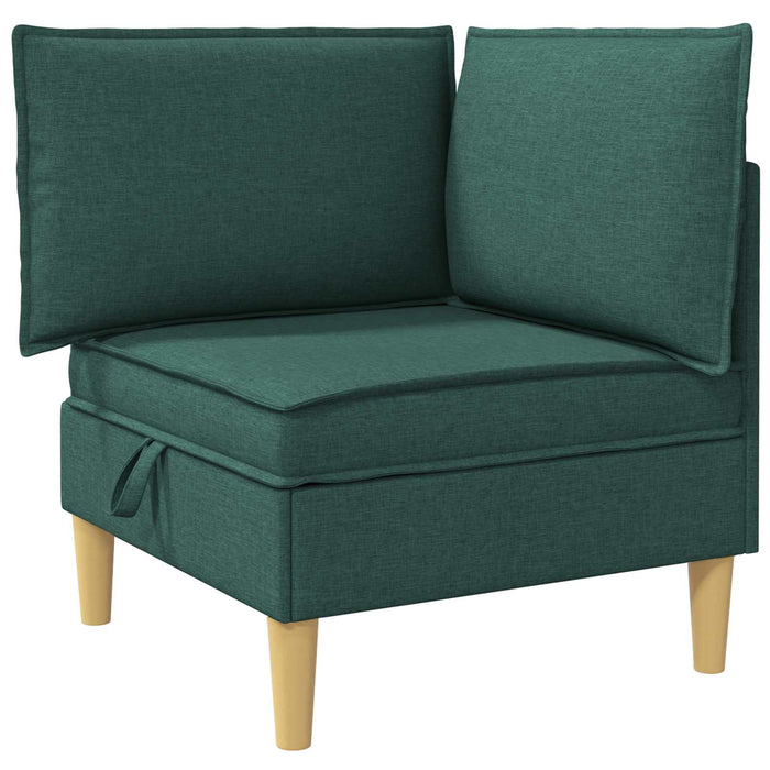 Set de canapea modulară cu spațiu de stocare 5 pcs Verde închis WALTI