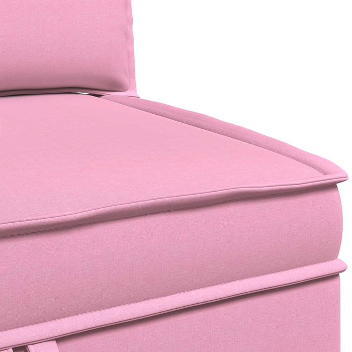 Set de canapea modulară cu spațiu de stocare 4 pcs Roz Țesătură WALTI