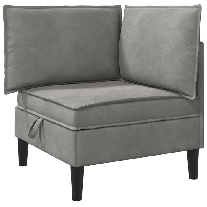 Set de mobilier pentru living 3 pcs Gri deschis Catifea WALTI