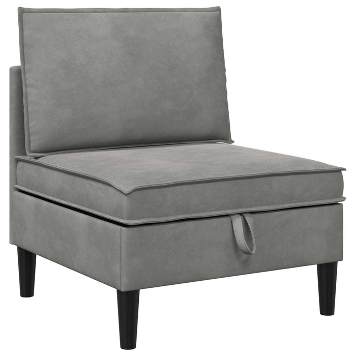Set de mobilier pentru living 3 pcs Gri deschis Catifea WALTI