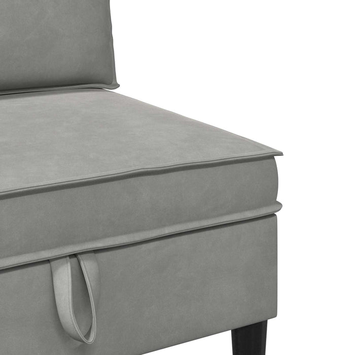 Set de mobilier pentru living 4 pcs Gri deschis Catifea WALTI