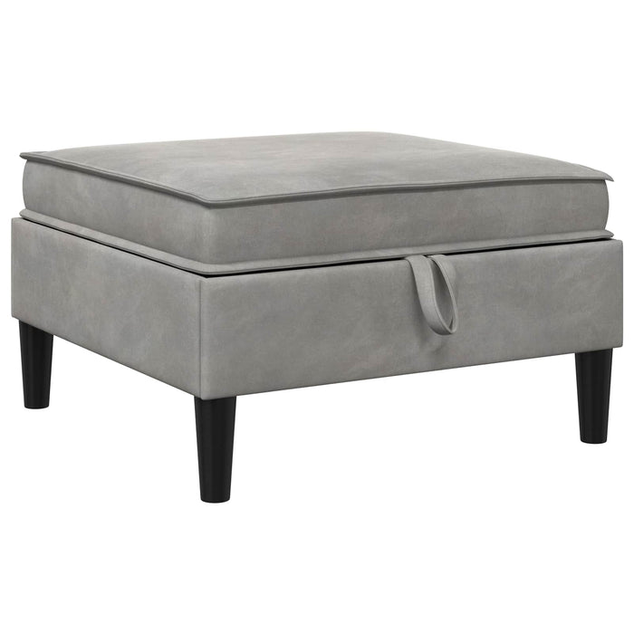 Set de mobilier pentru living 4 pcs Gri deschis Catifea WALTI