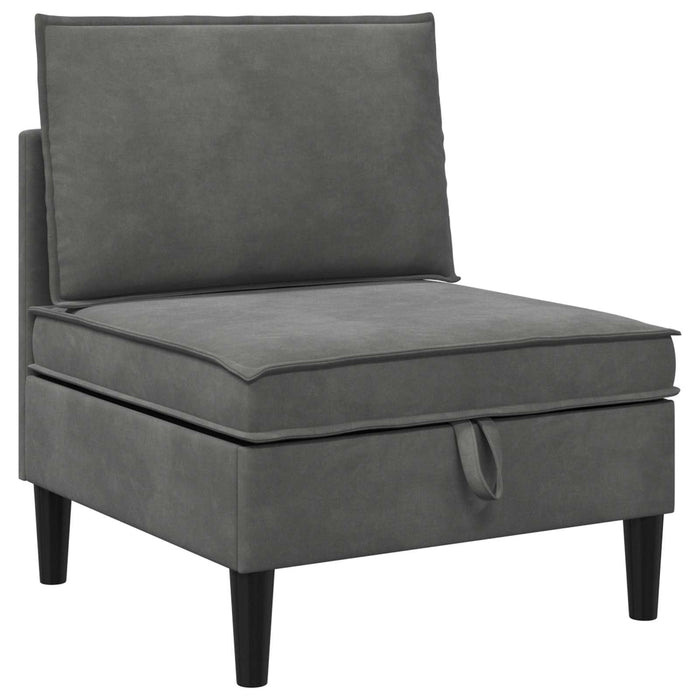 Set de mobilier pentru living cu pernă 6 pcs Gri închis Catifea WALTI